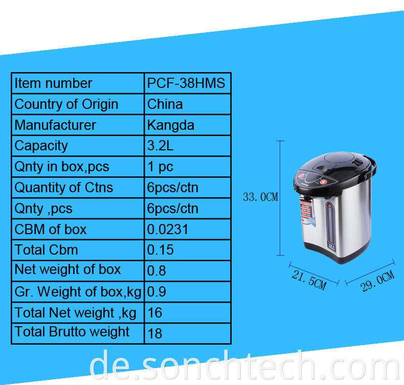 3.5 liter electric kettle
